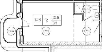 Продается 1-комн. квартира, 27.28 м²