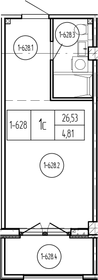 Продается 1-комн. квартира, 26.53 м²