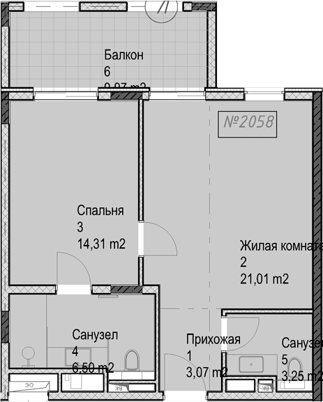 Продается 2-комн. квартира, 48.1 м²