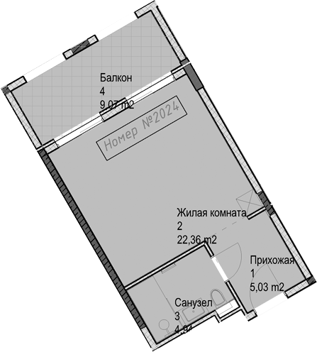 Студия, 32.3 м², 2/6 этаж, ЖК «Гостиничный комплекс Николай 1»