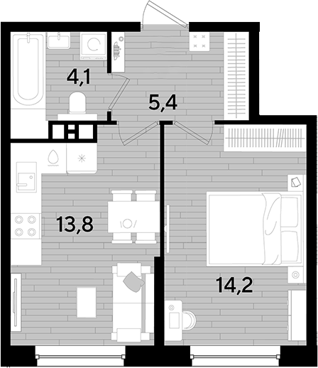 Продается 1-комн. квартира, 37.5 м²