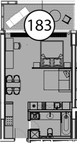 Студия, 54.7 м², 3/9 этаж, ЖК «Гостиничный комплекс Поляна Пик»