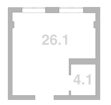 Объект, 30.2 м², 3/3 этаж, ЖК «Жемчужина Мысхако»