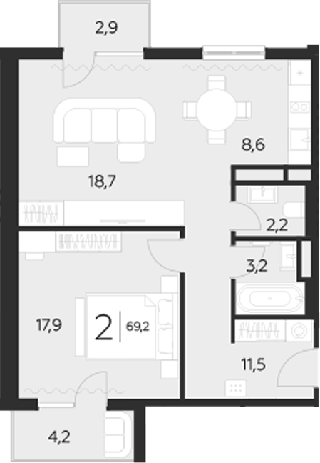1-комн. LeePrime Residences Polyana Sochi