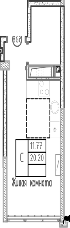 Продается 1-комн. квартира, 20.2 м²