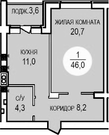 1-комн. Кубанская усадьба. ООО СЗ Кубанская усадьба