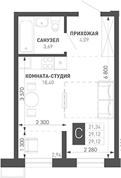 Продается 1-комн. квартира, 30.47 м²