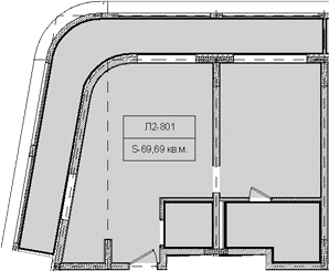 Объект, 69.69 м², 8/8 этаж, ЖК «Гостиничный комплекс Royal Beach Sochi»