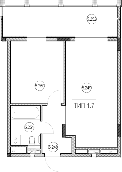 Продается 1-комн. квартира, 41.8 м²