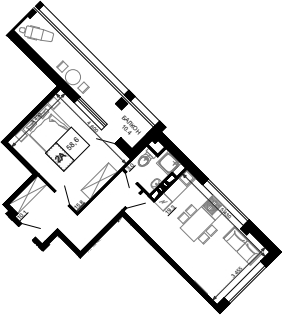 Продается 1-комн. квартира, 48.2 м²