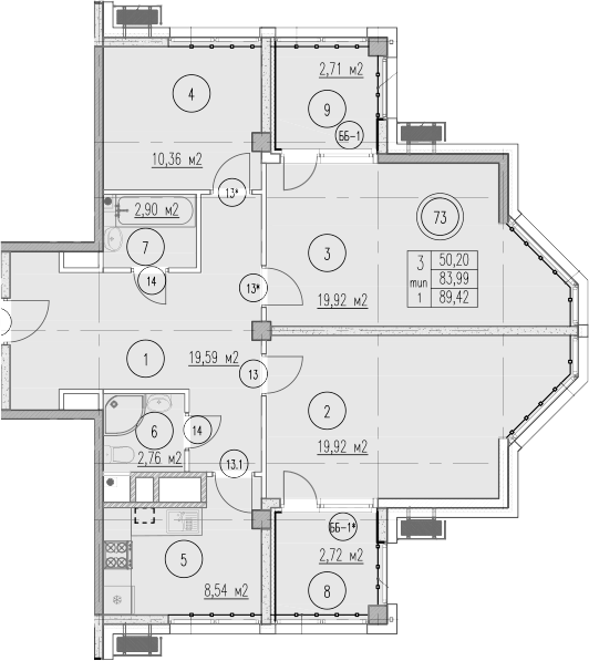 3-комн. Agoy Park Residence by Lavicon