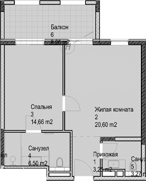 Продается 2-комн. квартира, 48.3 м²