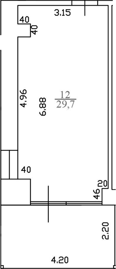 Студия, 29.7 м², 2/4 этаж, ЖК «White Village»