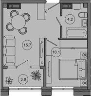 Продается 2-комн. квартира, 30 м²