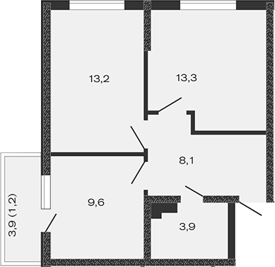 Продается 2-комн. квартира, 48.1 м²