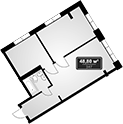 Объект, 48.8 м², 8/11 этаж, ЖК «Гостиничный комплекс GRAND Marine Garden 5»