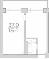 Объект, 37 м², 2/4 этаж, ЖК «Комплекс Luciano»