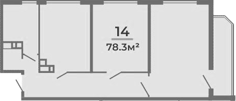 Объект, 71.6 м², 3/9 этаж, ЖК «Мореин»