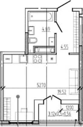 Студия, 28.76 м², 13/18 этаж, ЖК «Моренуар»