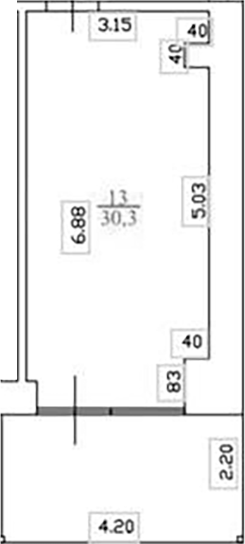 Студия, 30.3 м², 2/4 этаж, ЖК «White Village»