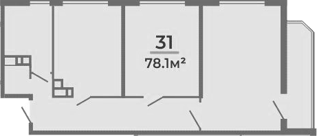 Объект, 71.4 м², 6/9 этаж, ЖК «Мореин»