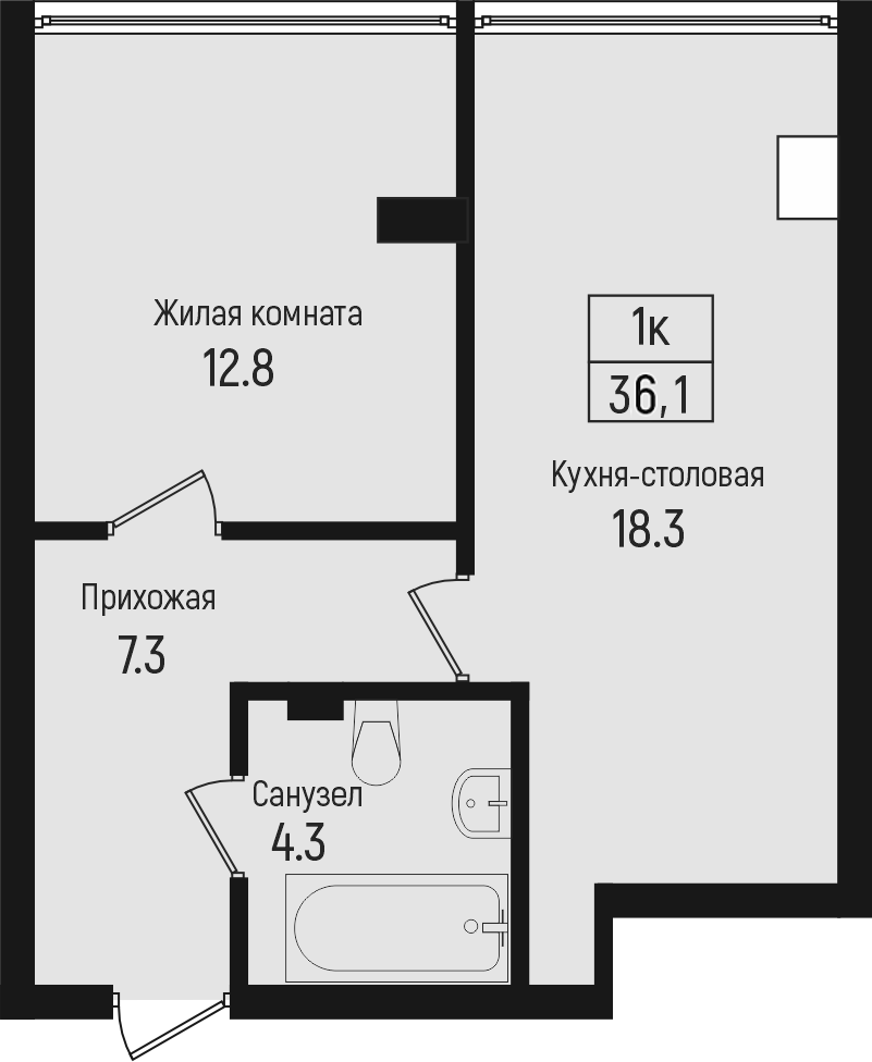 1-комн. Центральный