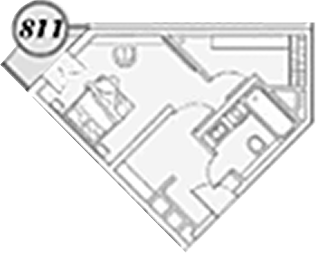 1-комн., 36.8 м², 8/9 этаж, ЖК «ГК Сан Гарден Хотел&СПА»