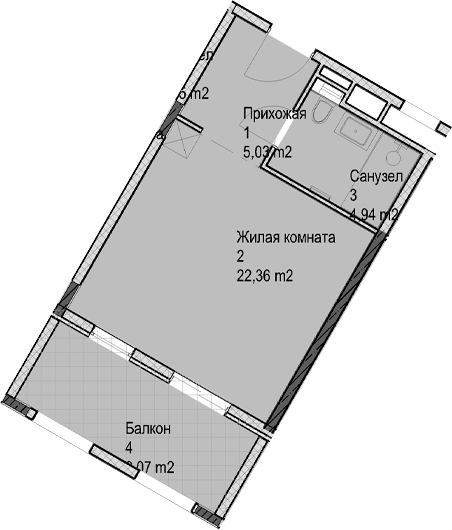 Продается 1-комн. квартира, 32.3 м²