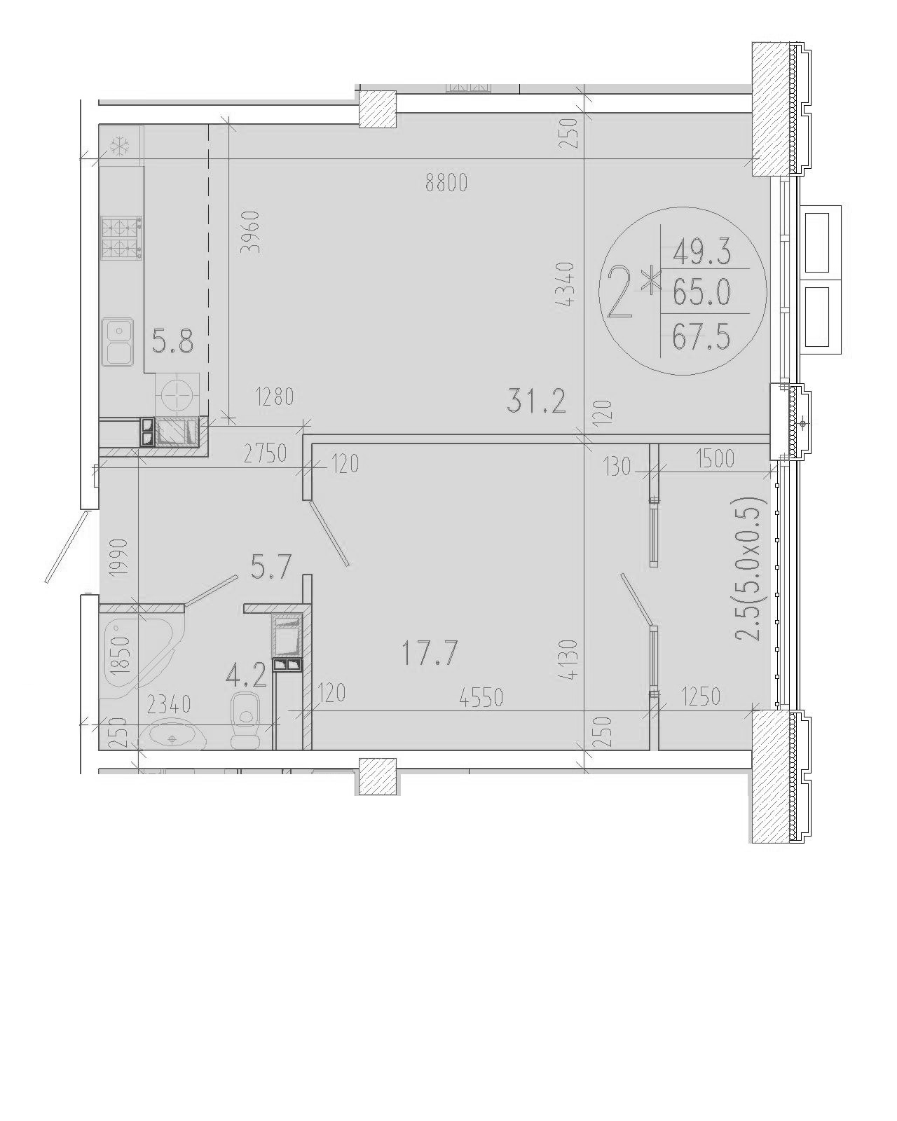 2-комн. Development-Plaza