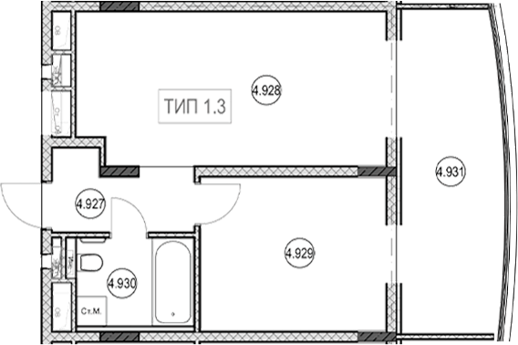 Продается 2-комн. квартира, 40.3 м²