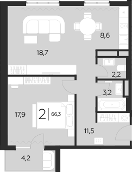 1-комн. LeePrime Residences Polyana Sochi