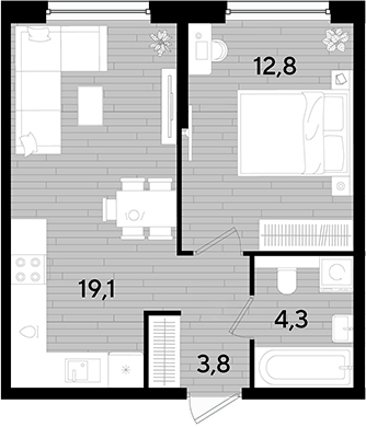 Продается 1-комн. квартира, 40 м²