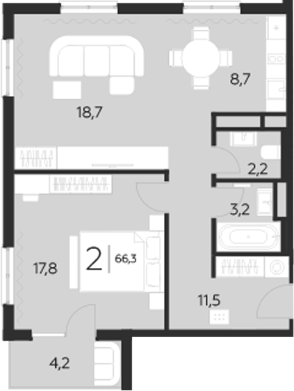 1-комн. LeePrime Residences Polyana Sochi