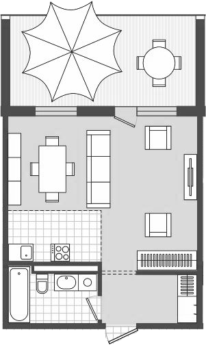 Продается 1-комн. квартира, 58.7 м²