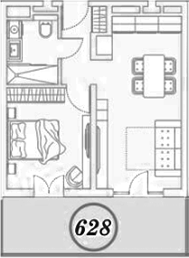2-комн., 41.2 м², 6/9 этаж, ЖК «ГК Сан Гарден Хотел&СПА»