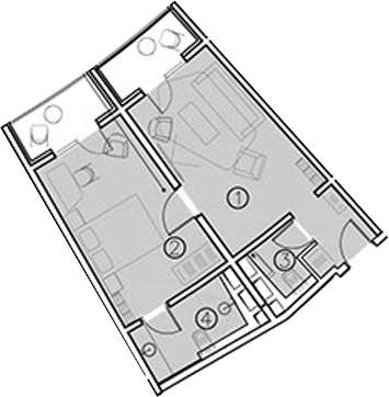 2-комн., 40.1 м², 10/11 этаж, ЖК «ГК Livingston Grand Resort&Spa»