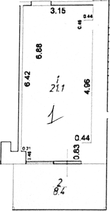 Студия, 21.1 м², 2/4 этаж, ЖК «White Village»
