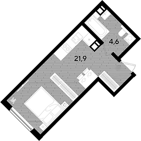 Студия, 26.5 м², 5/16 этаж, ЖК «DОГМА ПАРК»