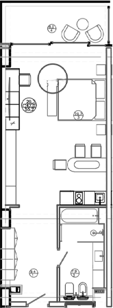 Студия, 48 м², 4/8 этаж, ЖК «Mandarin Garden Hotel»