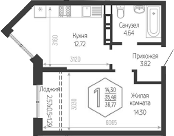1-комн. Гарантия PRIME