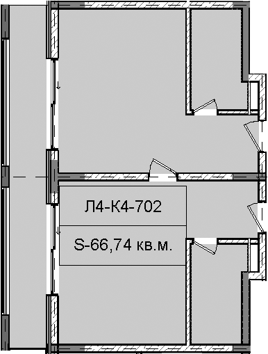 Объект, 66.74 м², 7/7 этаж, ЖК «Гостиничный комплекс Royal Beach Sochi»