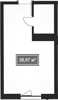 Объект, 26.07 м², 1/8 этаж, ЖК «Гостиничный комплекс Marine Garden 4»