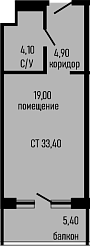 Студия, 28 м², 7/8 этаж, ЖК «Курортный отель Алеан Селект Агой»