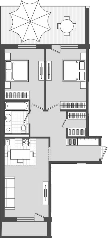 Продается 1-комн. квартира, 92.2 м²