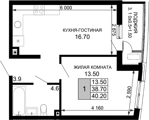 2-комн. Фонтаны