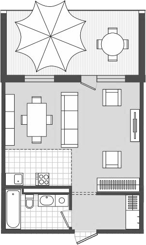 Продается 1-комн. квартира, 58.6 м²