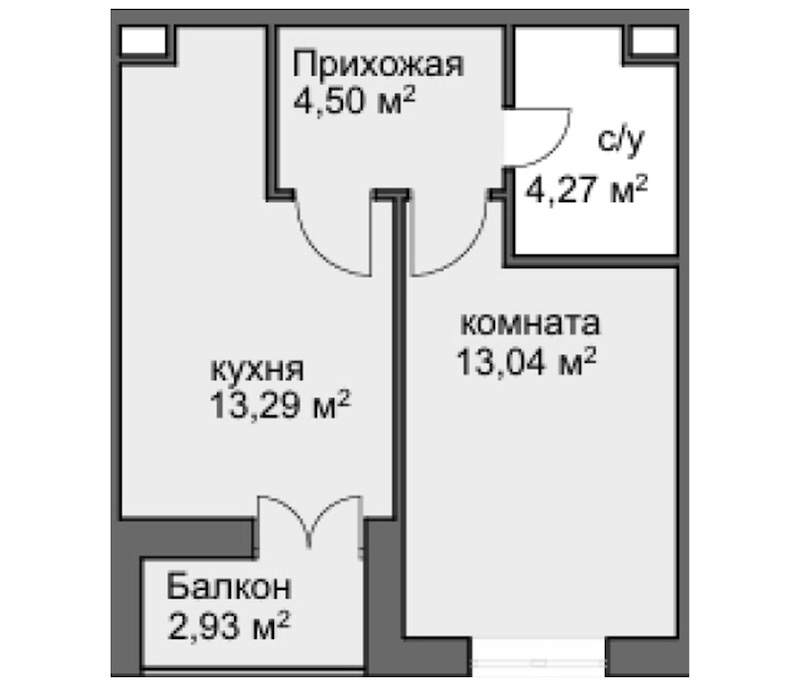 1-комн. Центральный двор