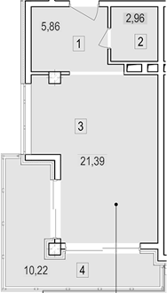 Продается 1-комн. квартира, 30.21 м²