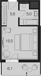 Студия, 27.1 м², 4/4 этаж, ЖК «Benefit Sky Breeze Sochi»
