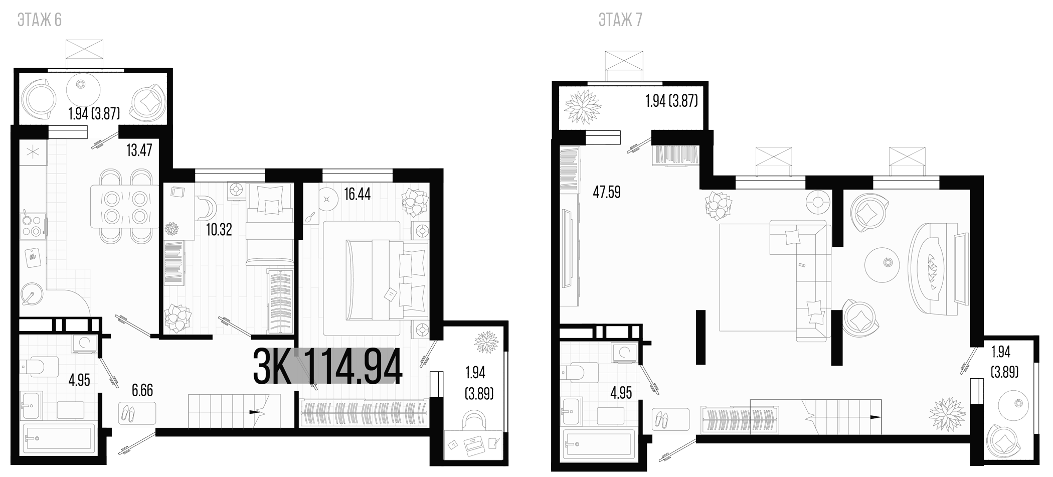 Продается 3-комн. квартира, 107.18 м²